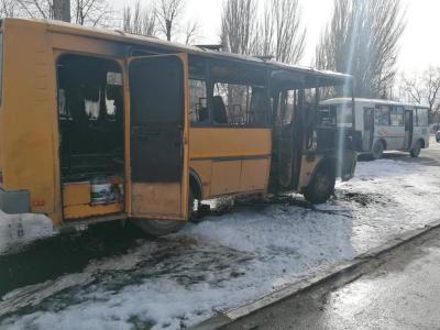 В Балаково на улице Факел Социализма сгорел рейсовый автобус