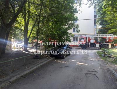 В Саратове загорелась квартира на седьмом этаже девятиэтажки