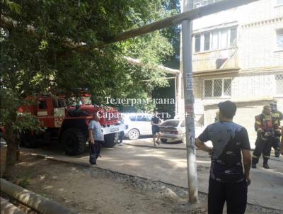 В Саратове загорелась квартира на седьмом этаже девятиэтажки