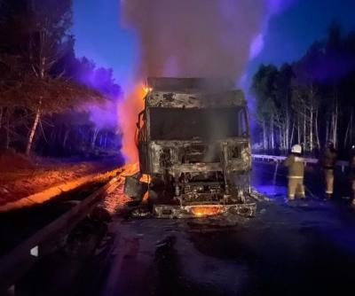 В Хвалынском районе на трассе сгорела фура: подробности