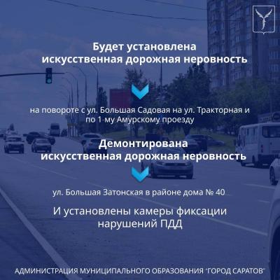 В Саратове появятся восемь новых пешеходных переходов и два светофора: адреса