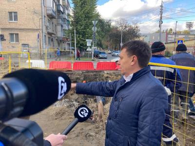 Зампред Павел Мигачев: перекладку коммуникаций под новой трамвайной линией должны закончить за две недели