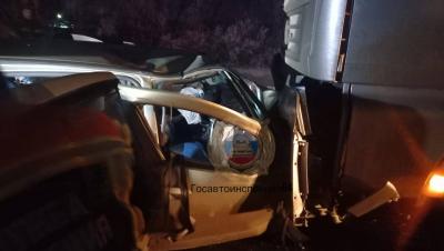 У Михайловки столкнулись фура и легковой автомобиль