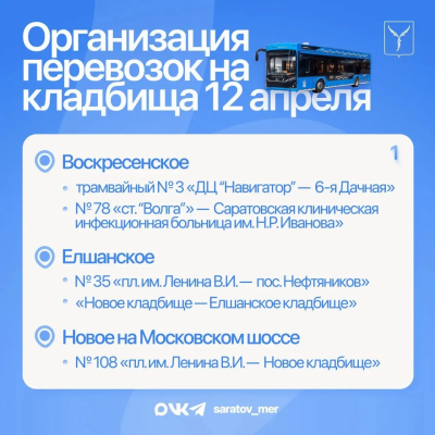 В Саратове в пасхальную ночь общественный транспорт будет ходить до 2:00