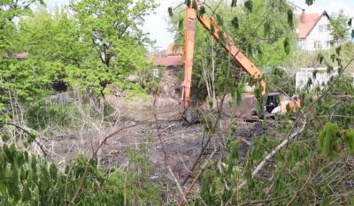 В Саратове в Городском парке началась очистка пруда