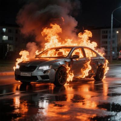 В выходные в Саратовской области сгорели пять автомобилей