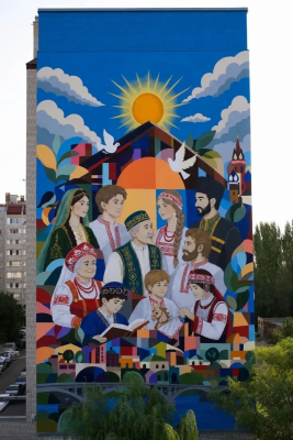 В Энгельсе нарисовали мурал 