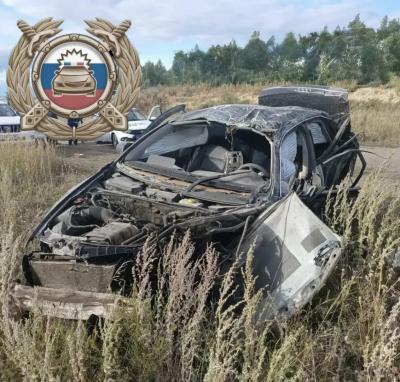 В Балтайском районе перевернулась Audi