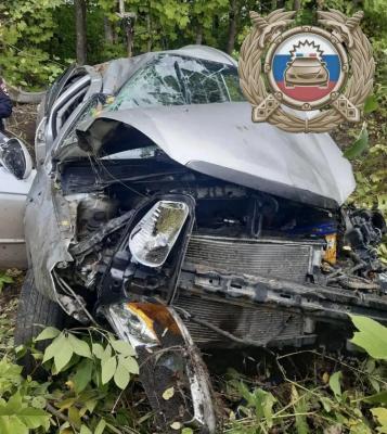 В Саратовской области Kia съехала в кювет: пострадал водитель