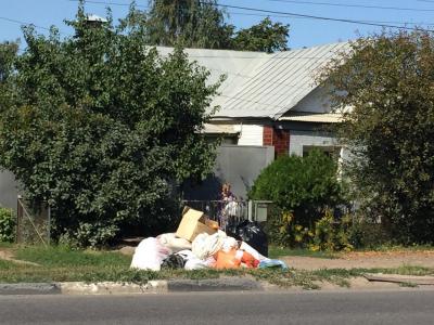 Жители Энгельсского района начали делать из мешков с мусором гирлянды