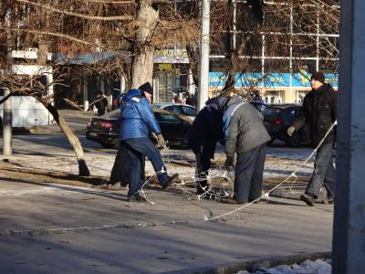 На Театральной площади монтируют 