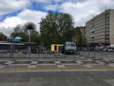 В Саратове частично демонтировали фонтан 